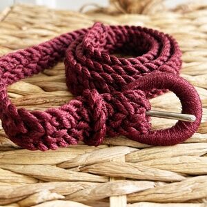 Vintage wine braided belt